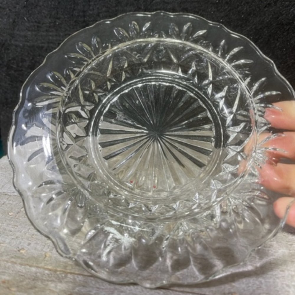 Small Cut Glass Nut or Candy Bowl